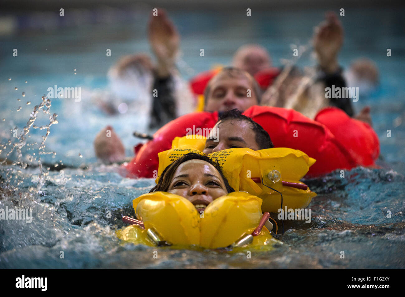 Staff Sgt. Jeannette Esson, 89th Airlift Wing flight attendant, swims ...