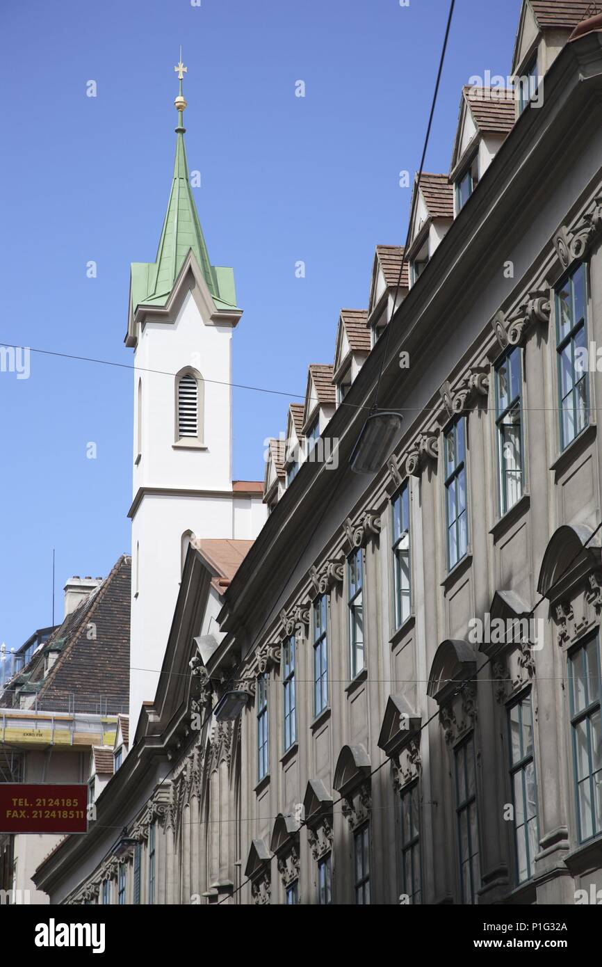 . Viena / Wien; la 'Deutschordenhaus + Kirche' (Casa e Iglesia de los Alemanes) muy cerca del Stephansdom (calle Singerstrasse nª7). Stock Photo