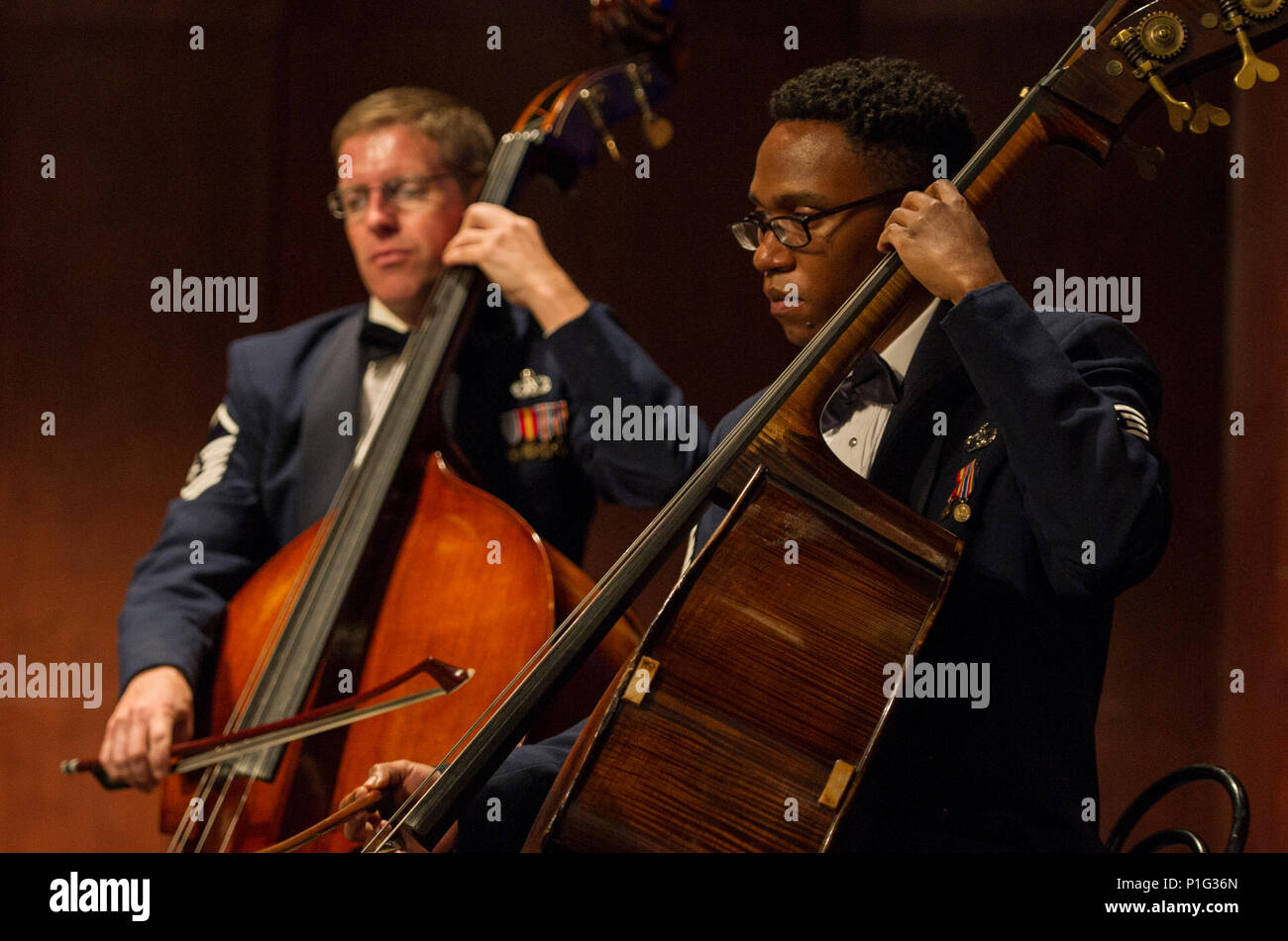 Tech. Sgt. Victor Holmes Jr. right and Master Sgt. Matthew