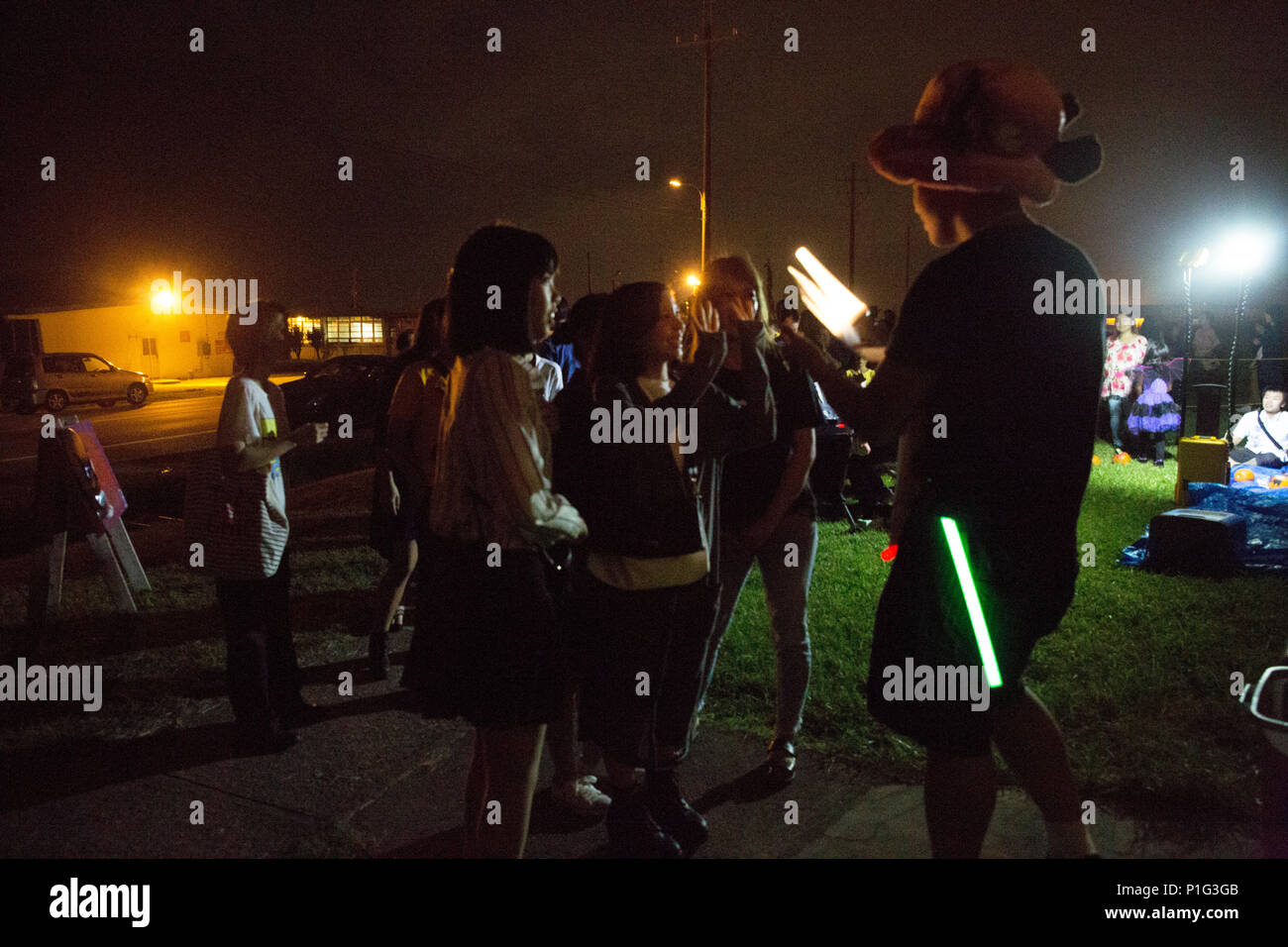 Guests Line Up To Enter The Okinawa Haunted Labyrinth Oct 29 On Marine Corps Air Station