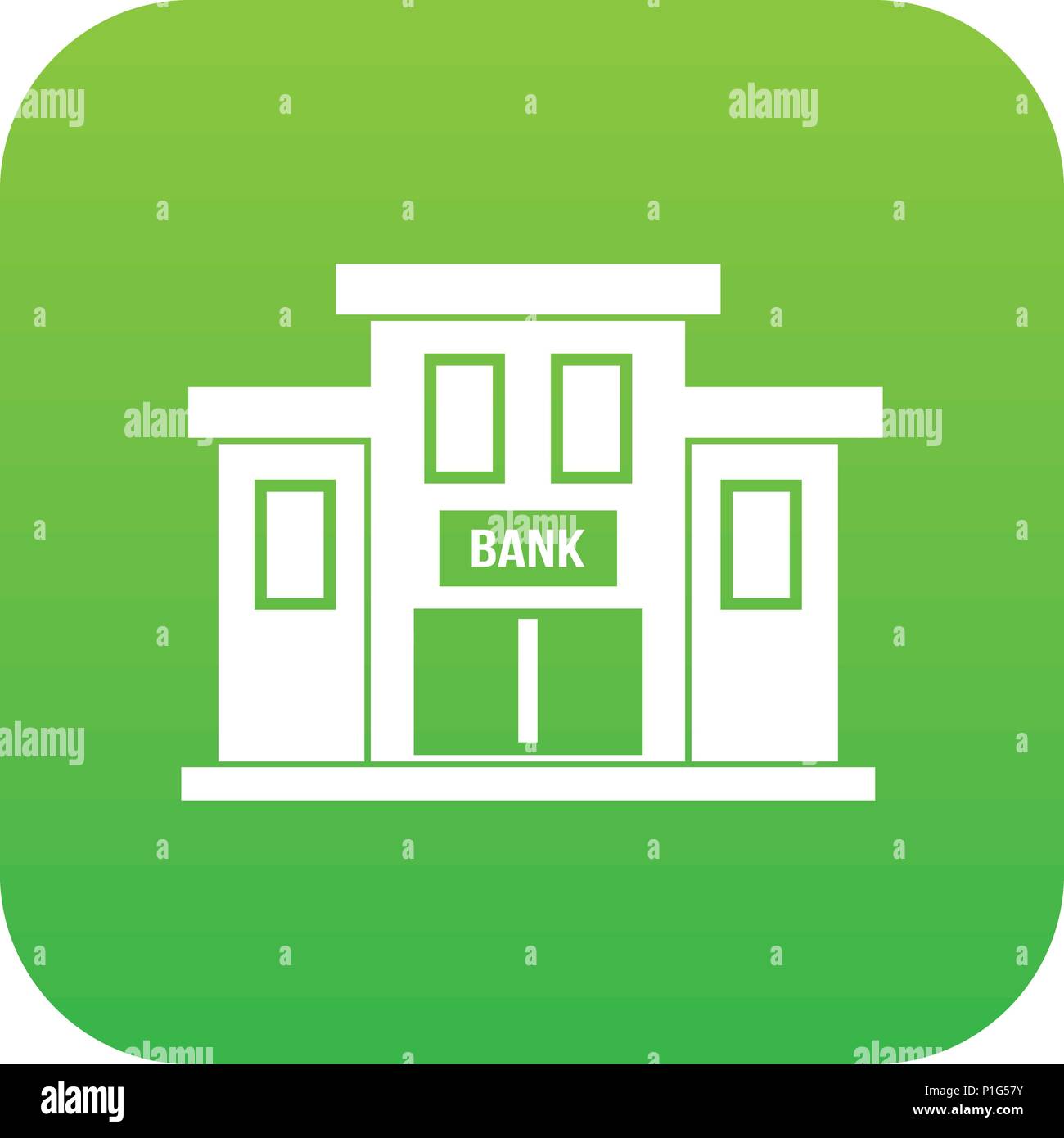 Bank building icon digital green Stock Vector Image & Art - Alamy