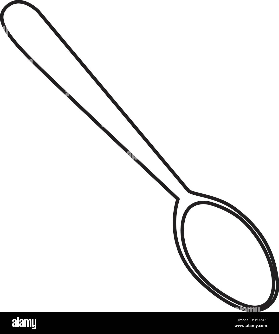 spoon cutlery isolated icon Stock Vector