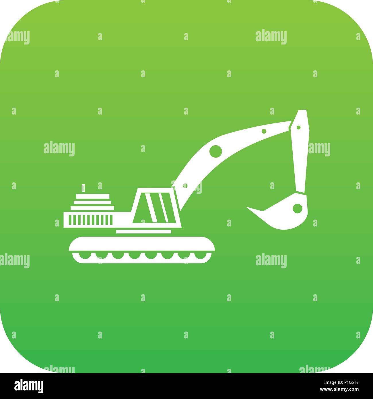 Excavator icon digital green Stock Vector Image & Art - Alamy