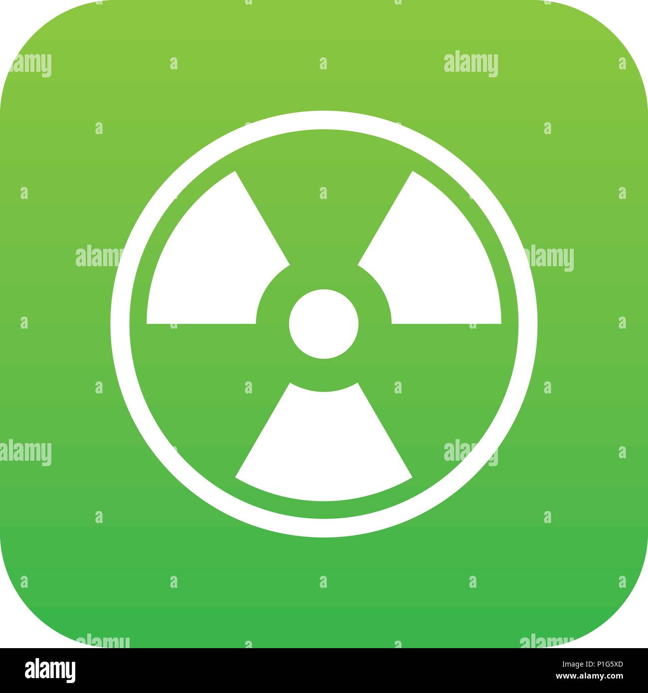 Danger nuclear icon digital green Stock Vector