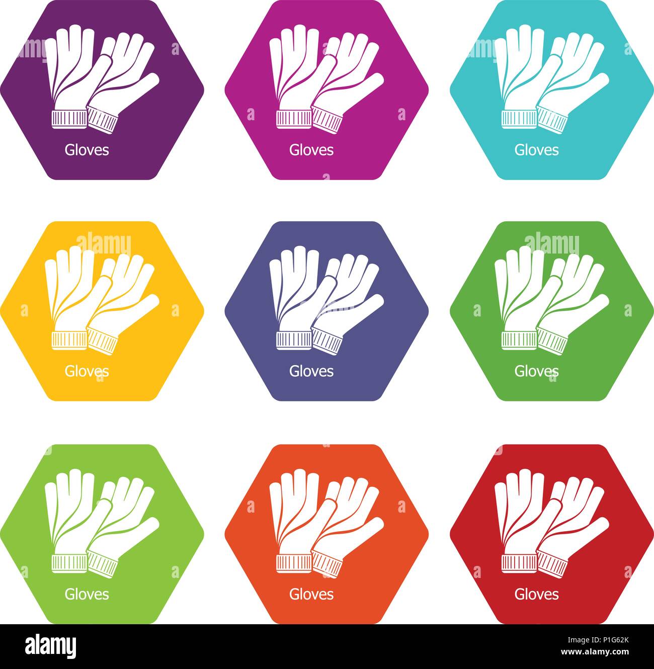 Gloves icons set 9 vector Stock Vector Image & Art - Alamy