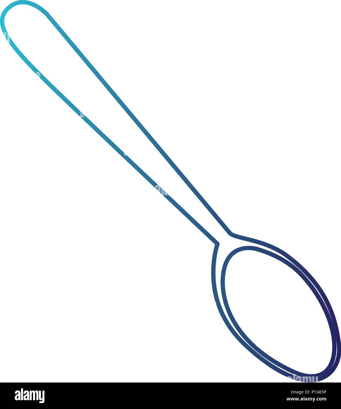 spoon cutlery isolated icon Stock Vector