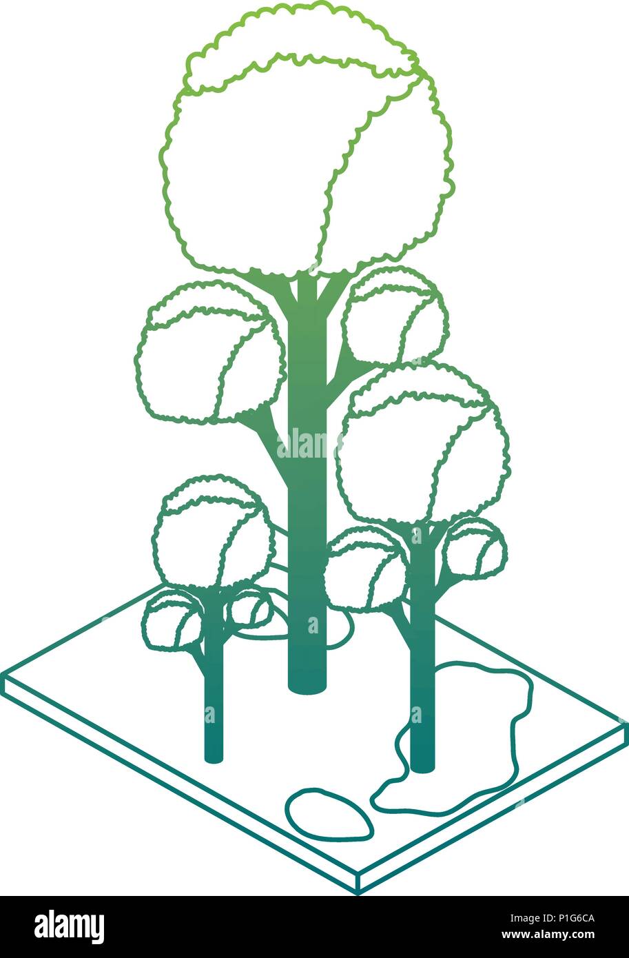 trees plants in the park scene isometric Stock Vector Image & Art - Alamy