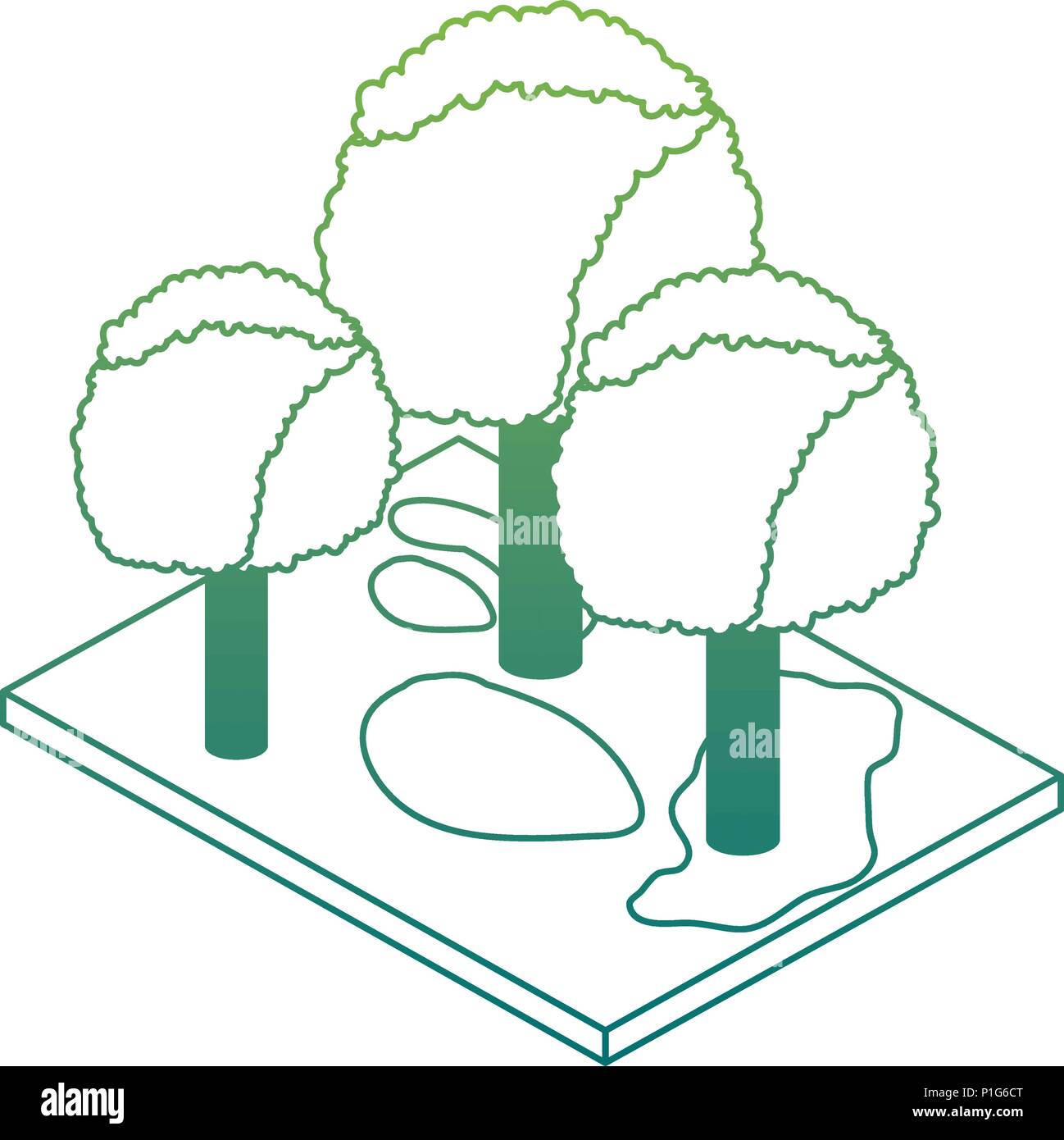 trees plants in the park scene isometric Stock Vector Image & Art - Alamy