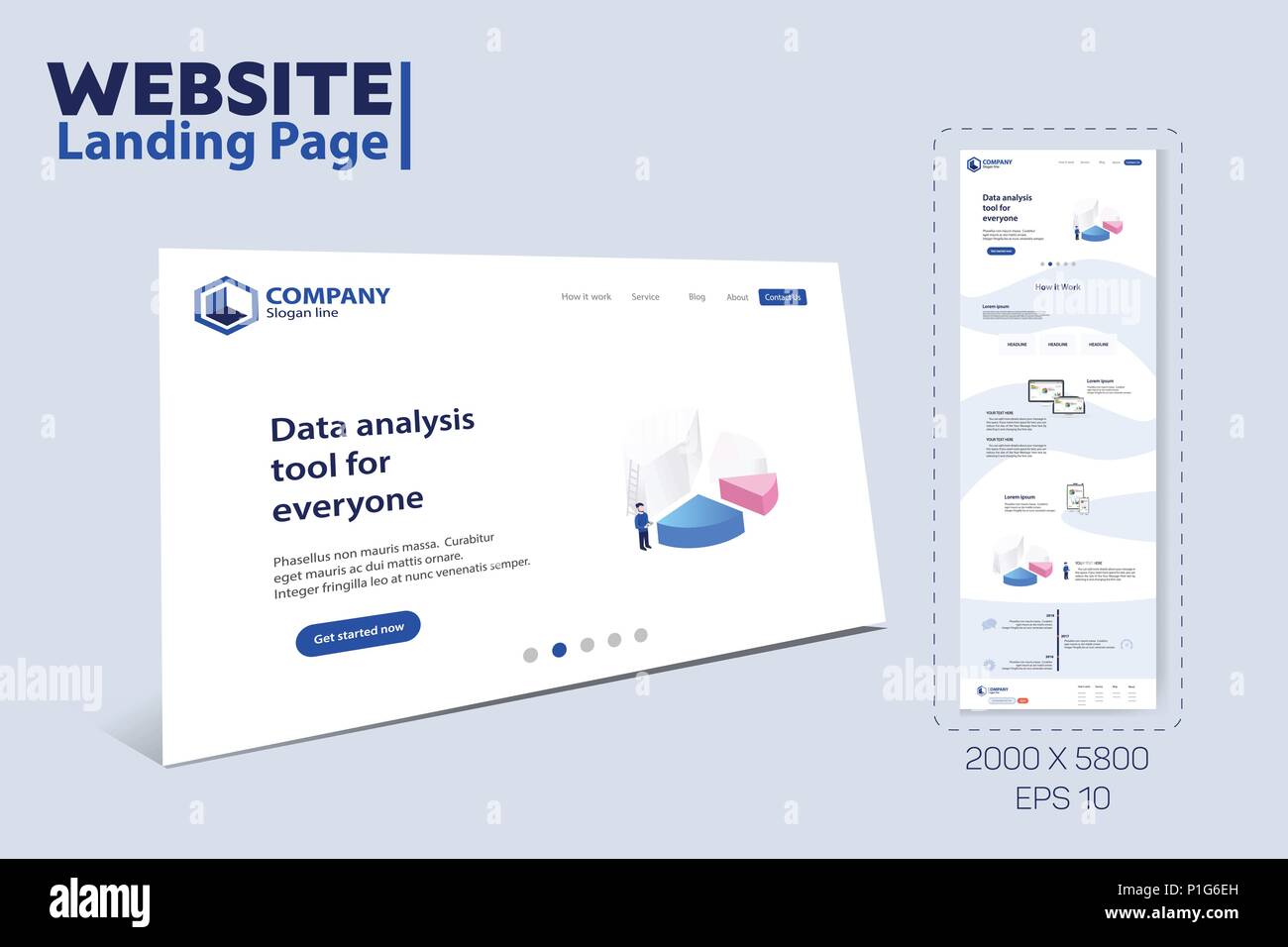 Page website Stock Vector Images Alamy