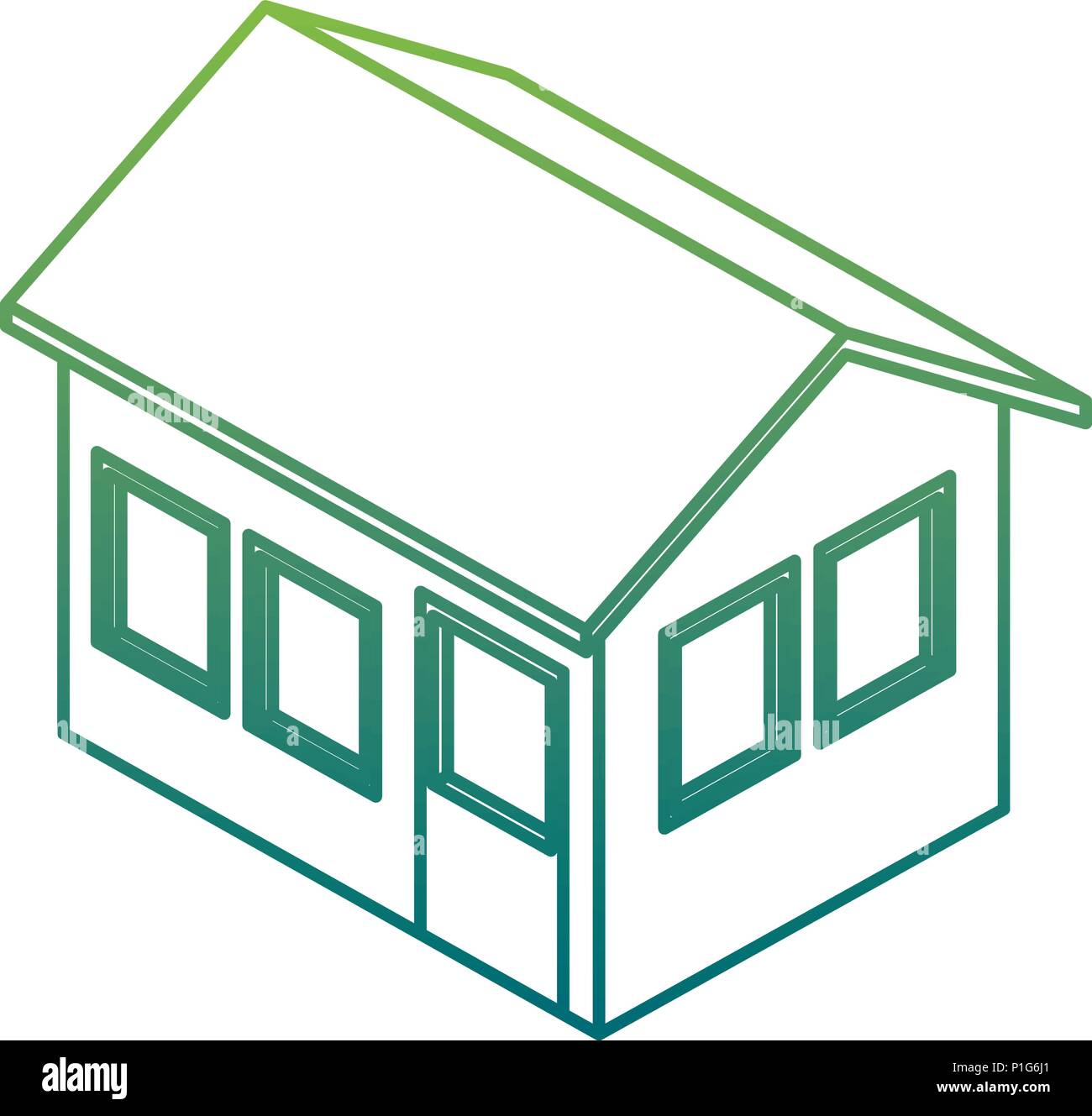 exterior house isometric icon Stock Vector Image & Art - Alamy