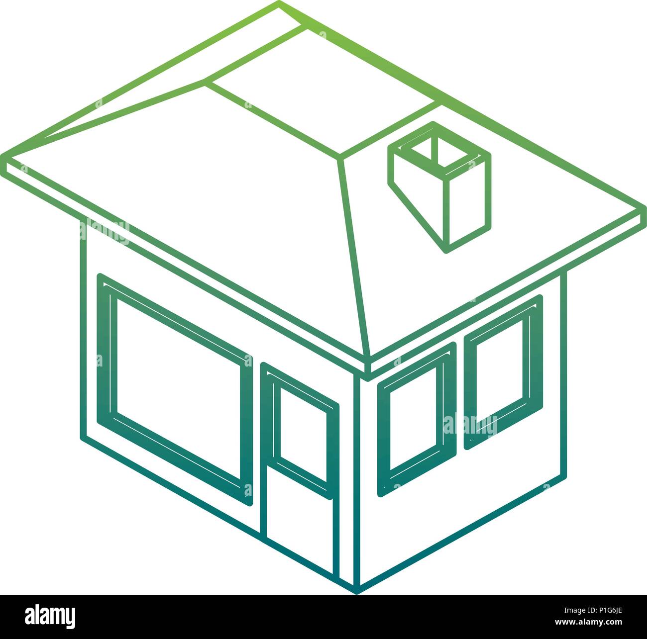 exterior house isometric icon Stock Vector Image & Art - Alamy