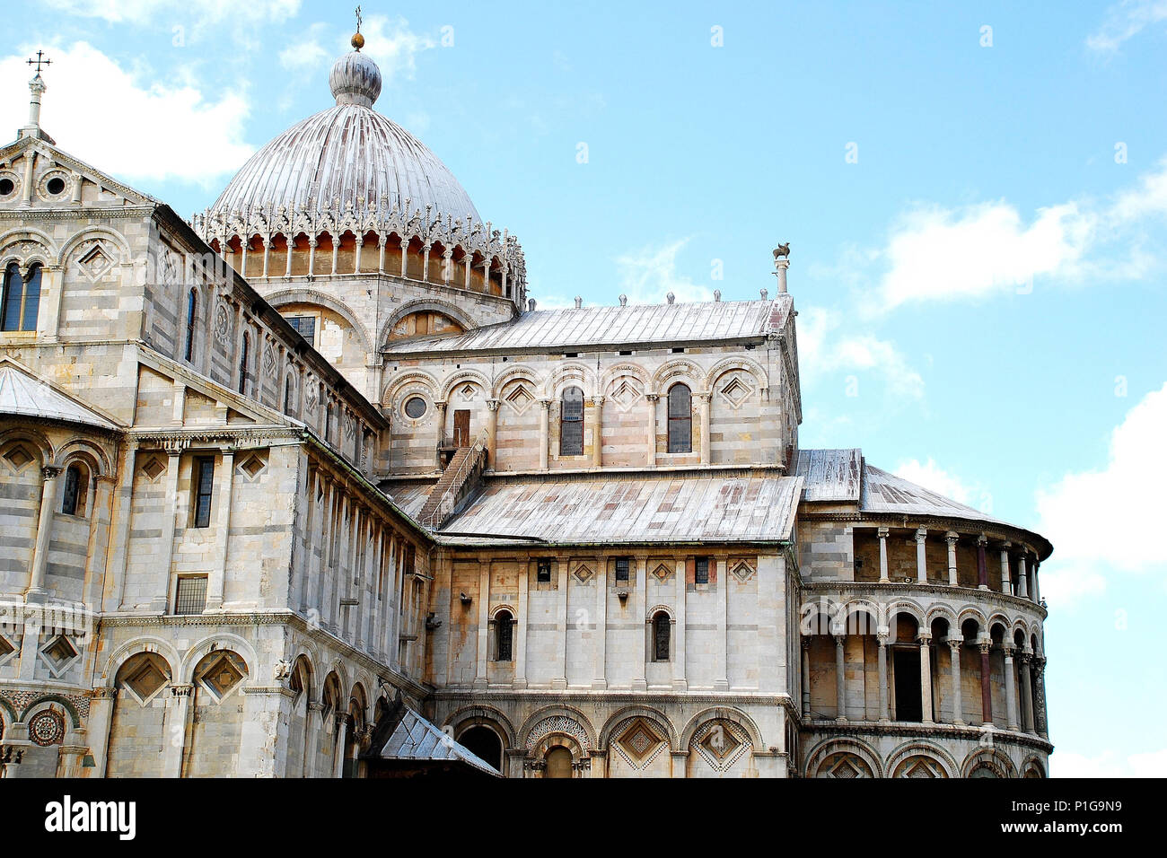 Pisa Cathedral, located in the Leaning Tower of Pisa complex, known ...