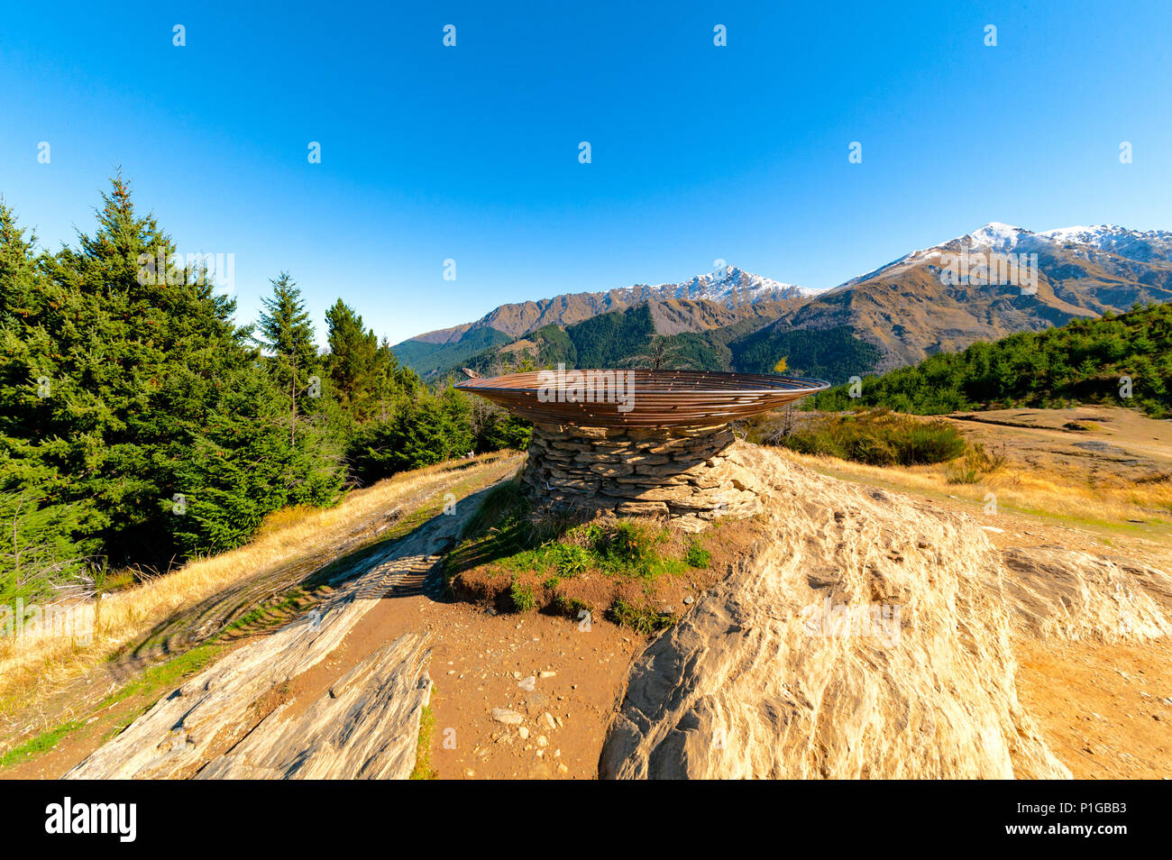 Queenstown, New Zealand April 14, 2018 A view of the basket’s spiral