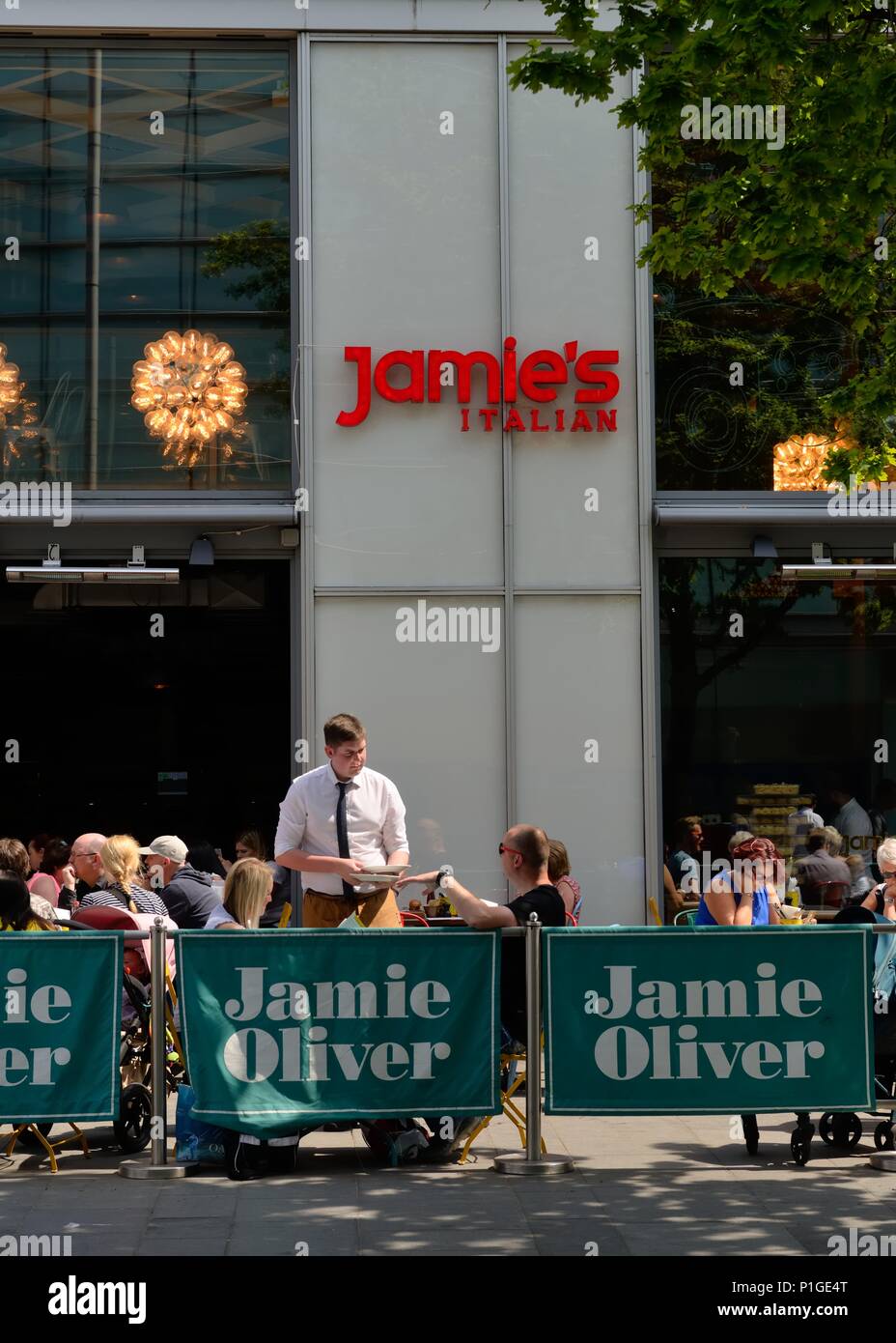 Celebrity chef Jamie Oliver's Italian restaurant in Liverpool, England