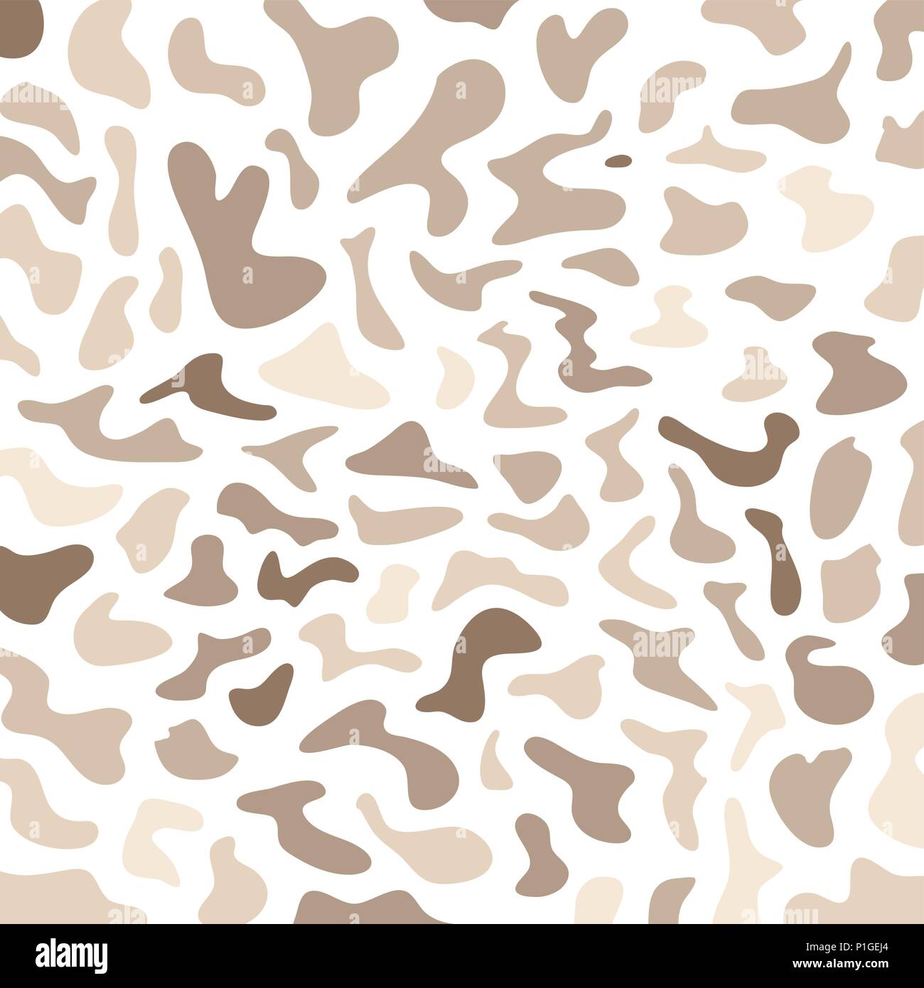 Hand-drawn camouflage wallpaper pattern, vector illustration Stock Vector