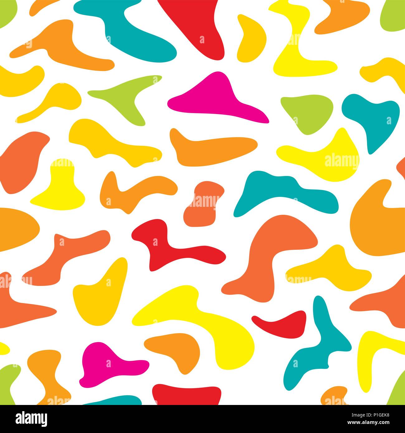 Colorful camouflage seamless pattern, vector illustration for wall art and backgrounds Stock Vector