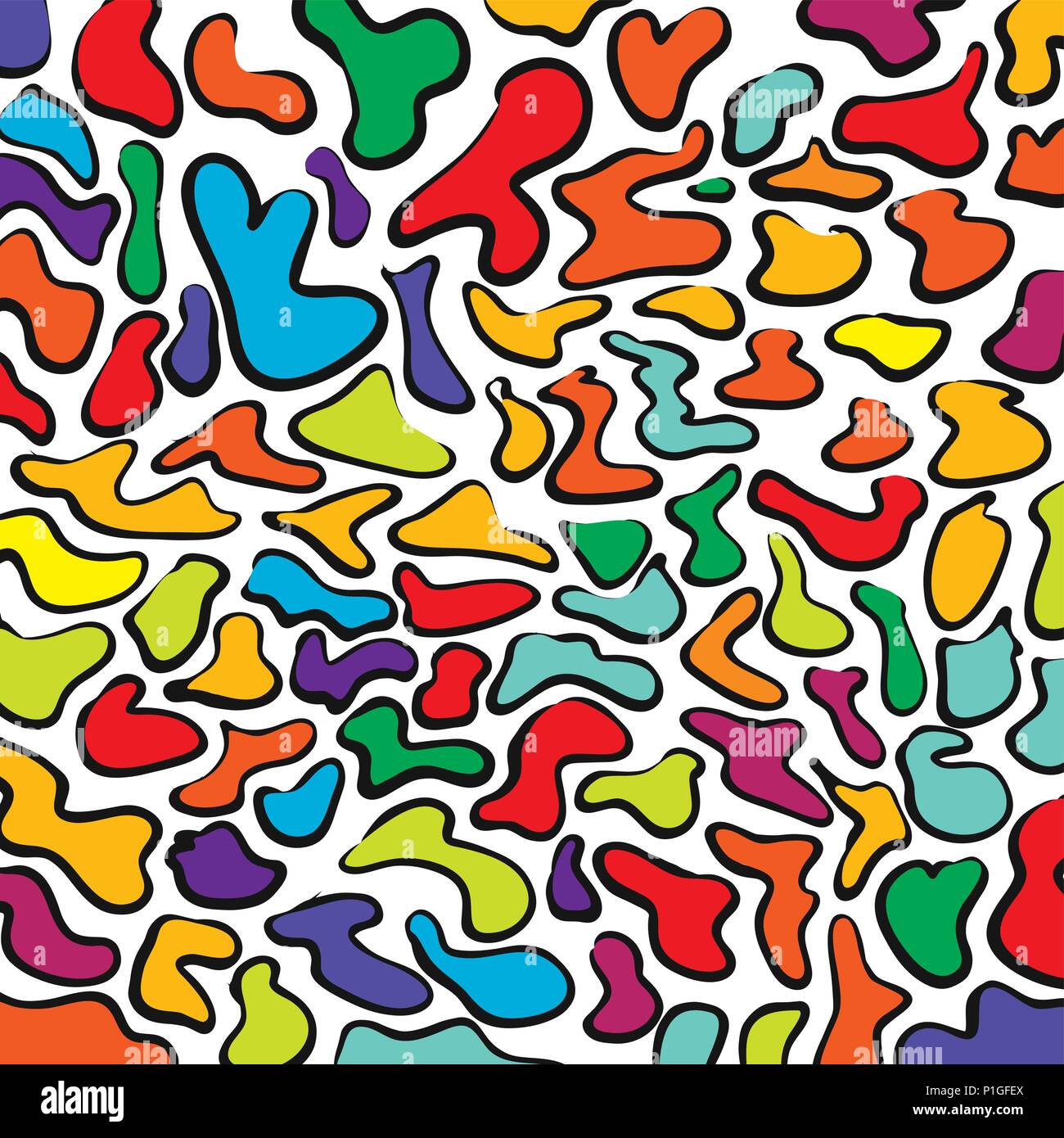Colorful fluid wallpaper pattern, vector illustration Stock Vector