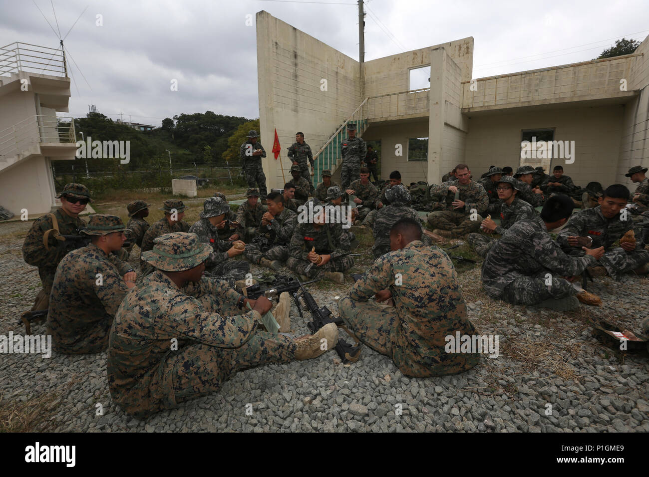 U.S. Marines with Lima Company, 3rd Battalion 2nd Marines, and Republic ...