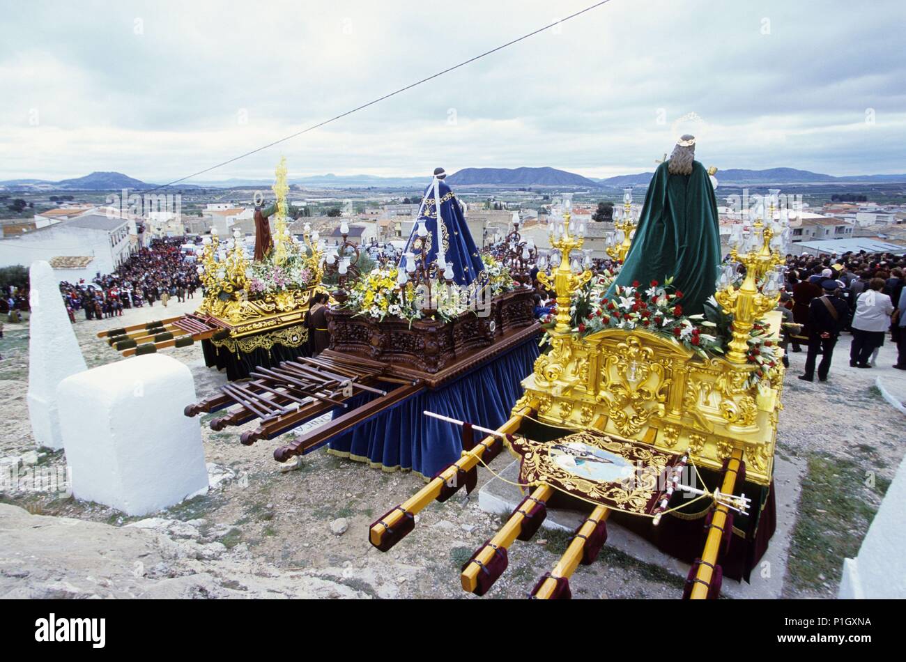 Tobarra, Holy week procession (holy friday) at the hermitage. Stock Photo