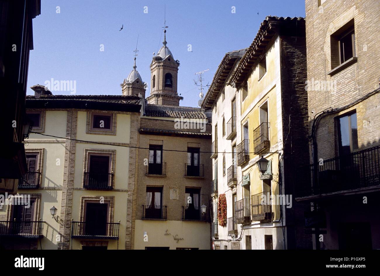 Corella; calles e iglesia. Stock Photo