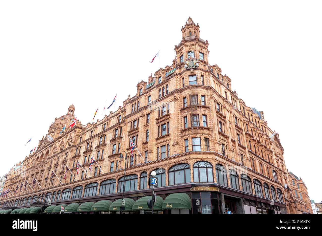 Harrods, the luxury department store located on Brompton Road in
