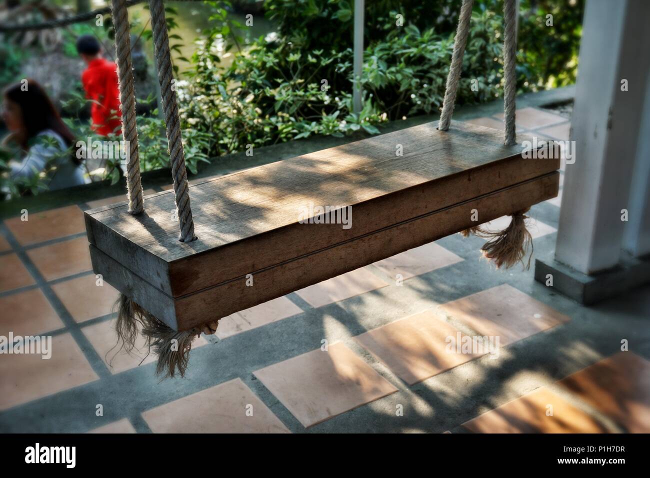 Swing in the coffee cafe Stock Photo Alamy