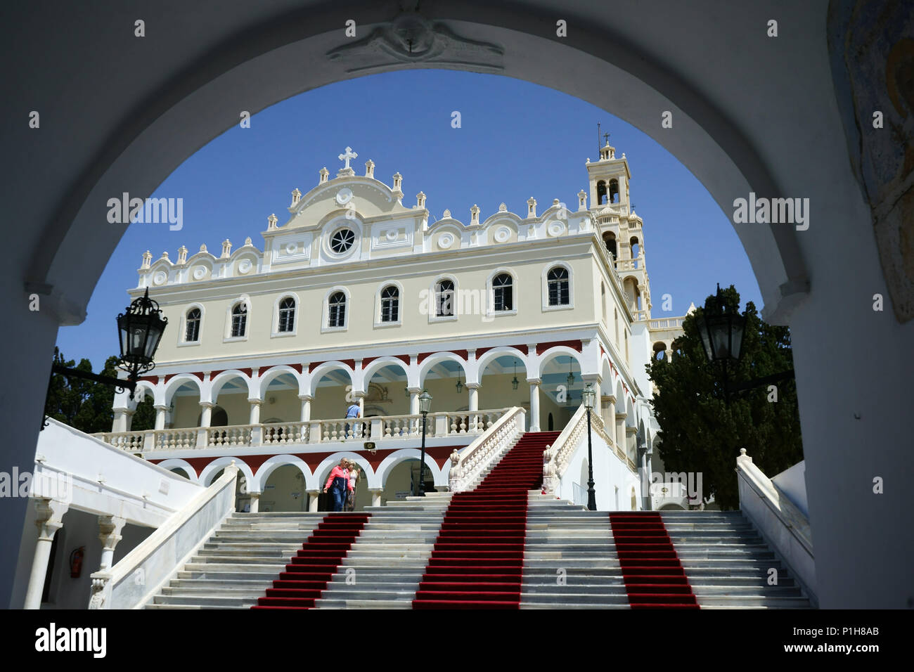 Church of Panagia Megalochari in Tinos, Cyclades islands, Greece Stock Photo
