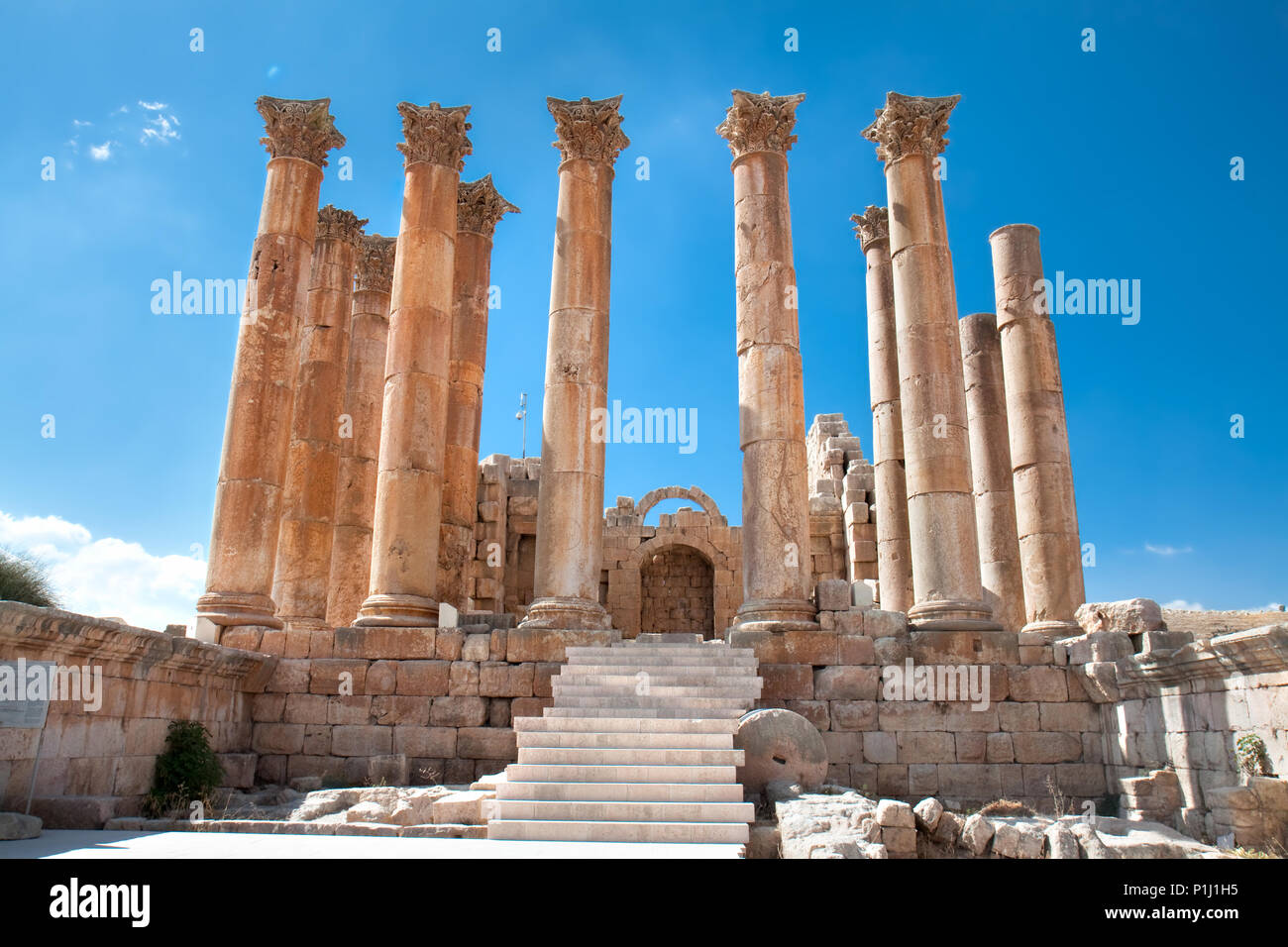 Temple of Artemis in Jerash, Jordan Stock Photo Alamy