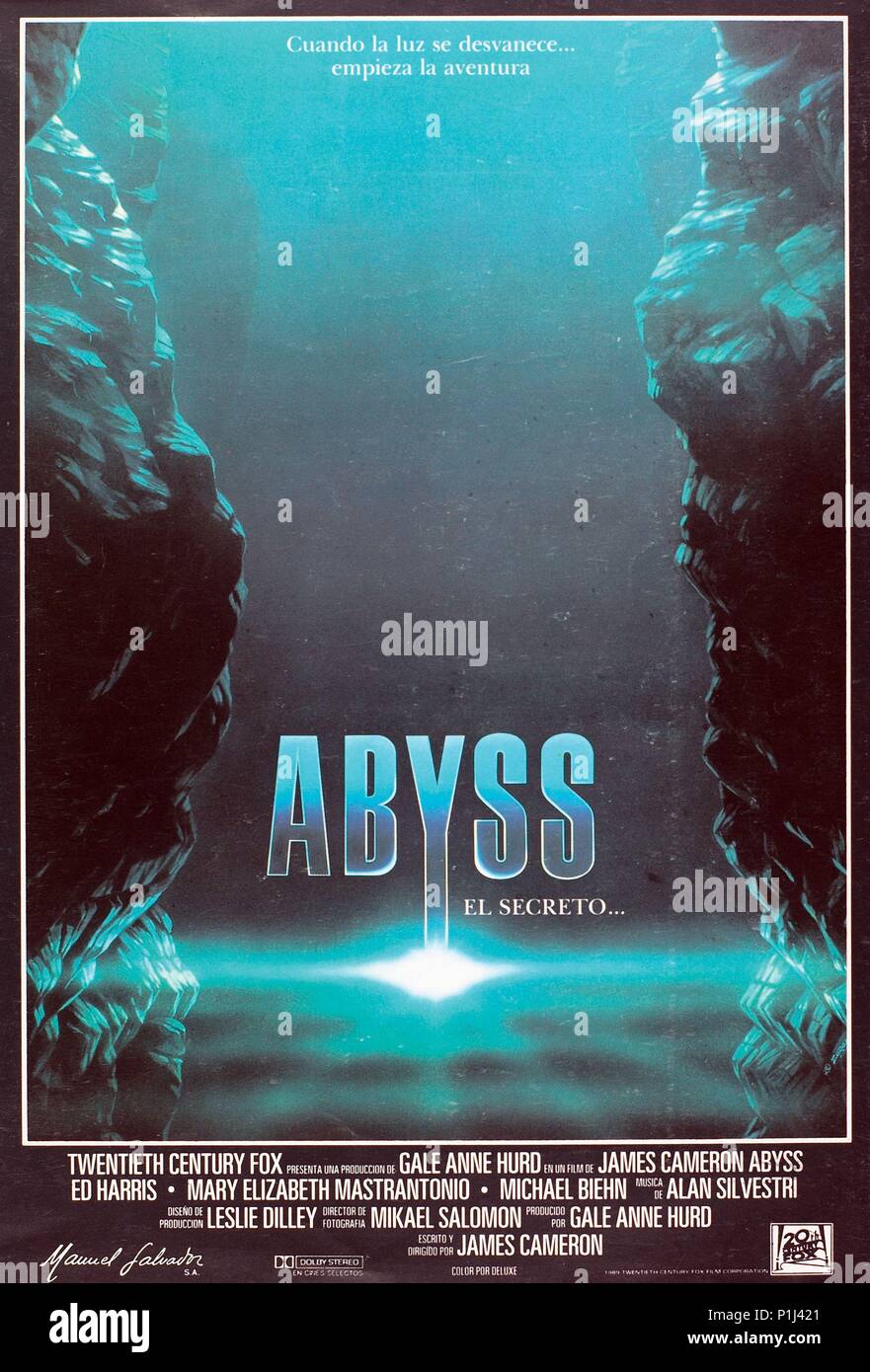 Original Film Title: THE ABYSS.  English Title: THE ABYSS.  Film Director: JAMES CAMERON.  Year: 1989. Credit: 20TH CENTURY FOX / Album Stock Photo