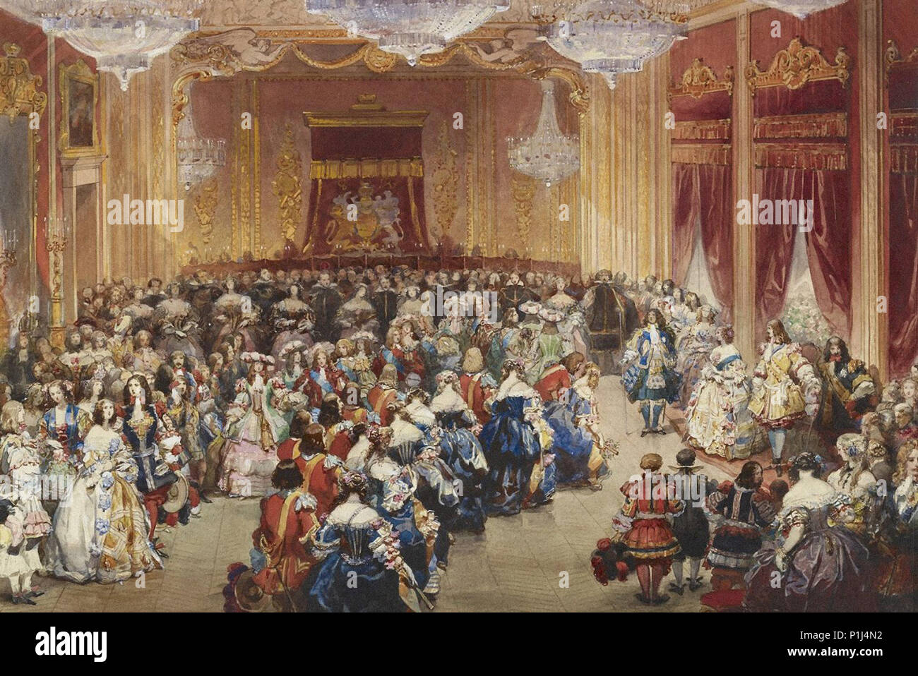 Lami  Eugene Louis - the Stuart Ball at Buckingham Palace  13 June 1851 Stock Photo