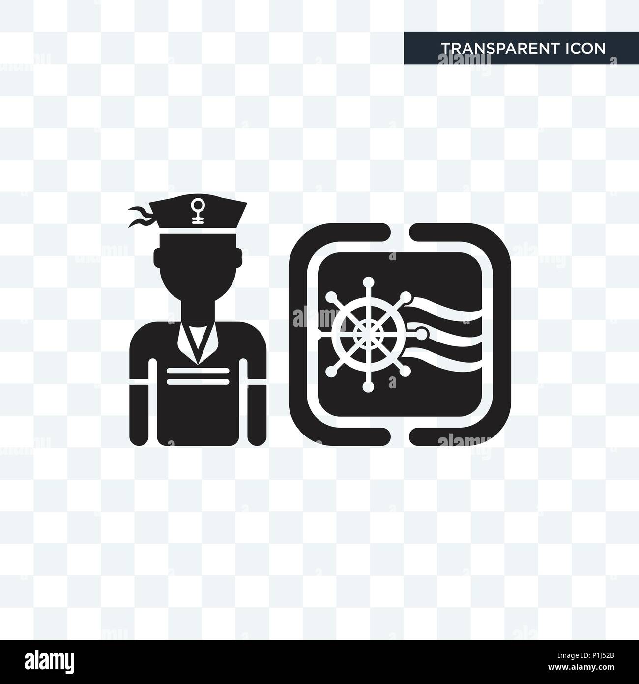 Sailor vector icon isolated on transparent background, Sailor logo ...