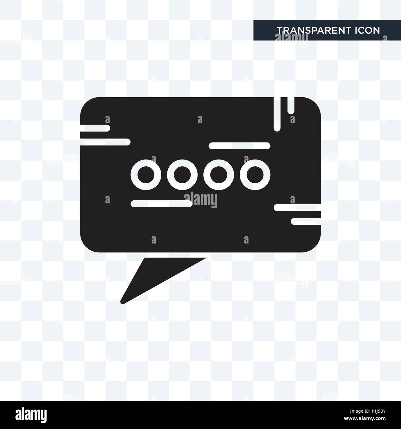 Chat vector icon isolated on transparent background, Chat logo concept Stock Vector