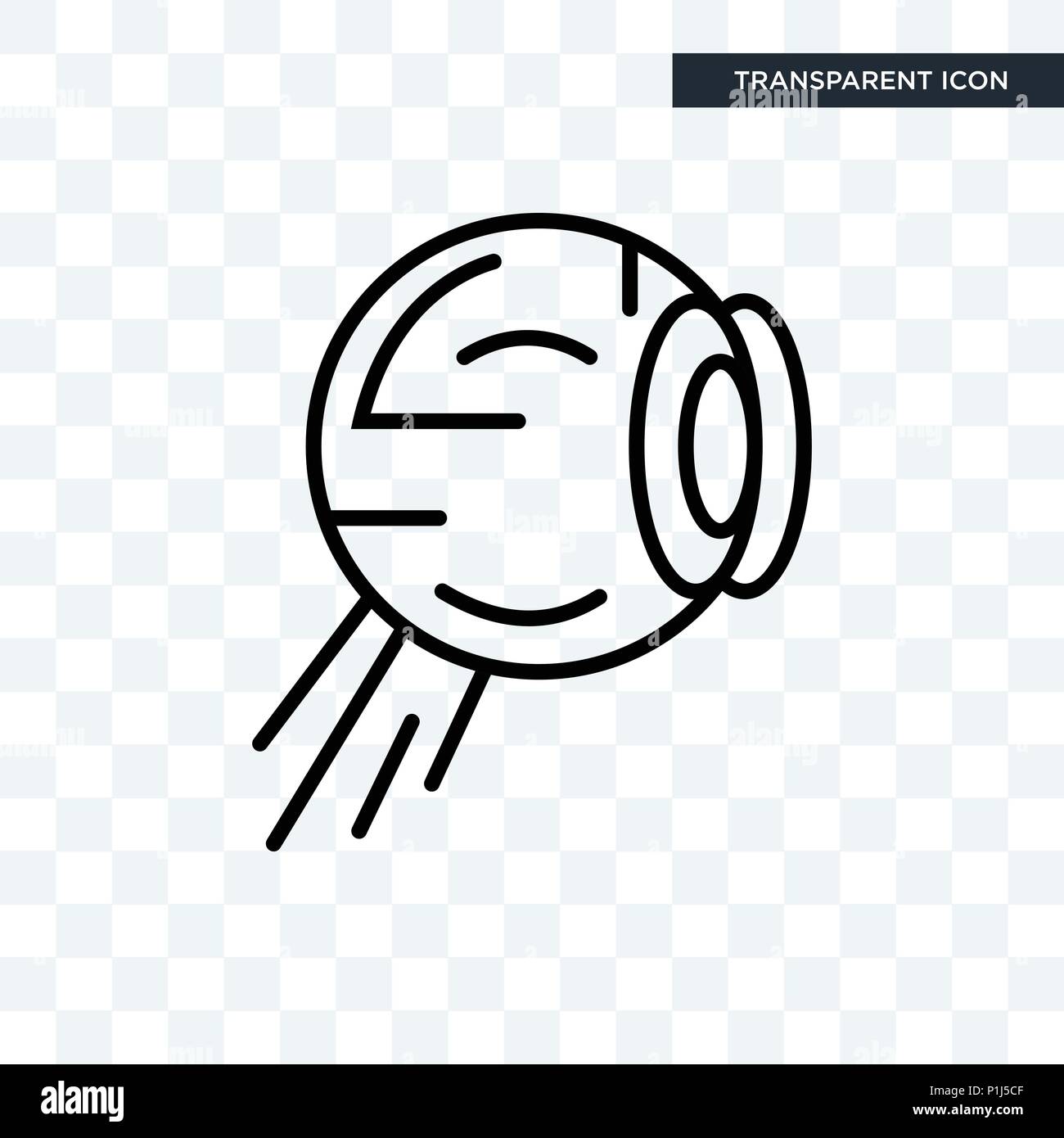 Eyeball Structure vector icon isolated on transparent background, Eyeball Structure logo concept Stock Vector