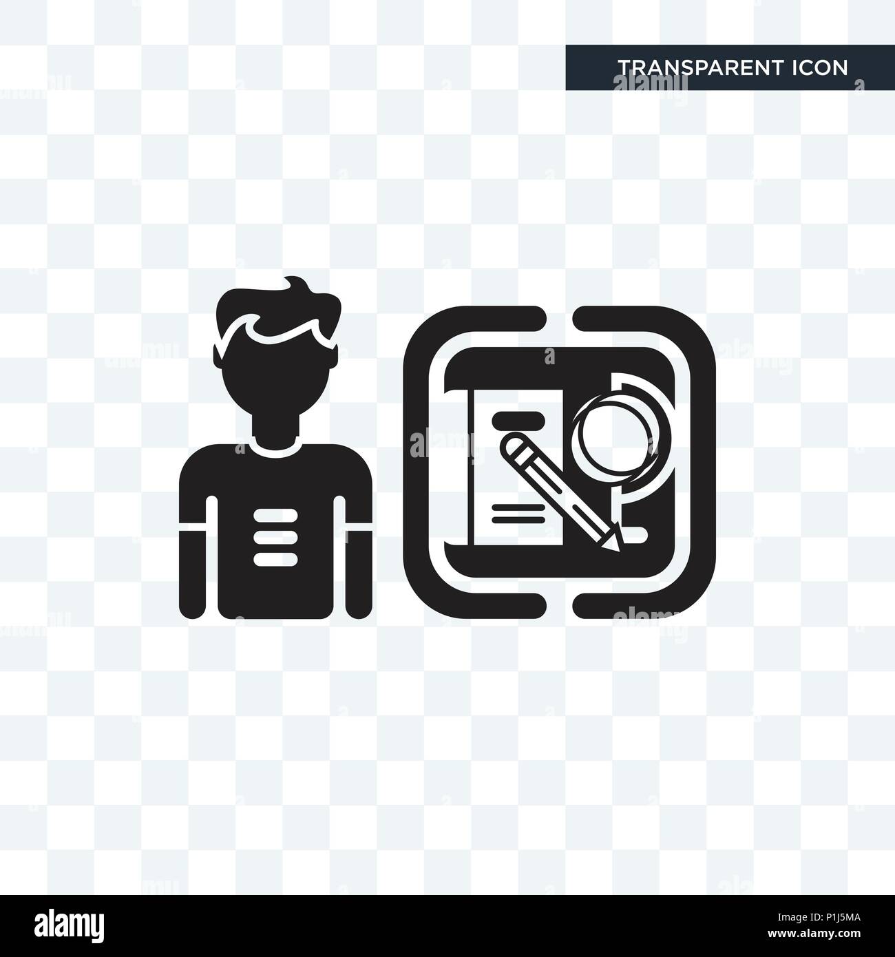Student Vector Icon Isolated On Transparent Background Student Logo