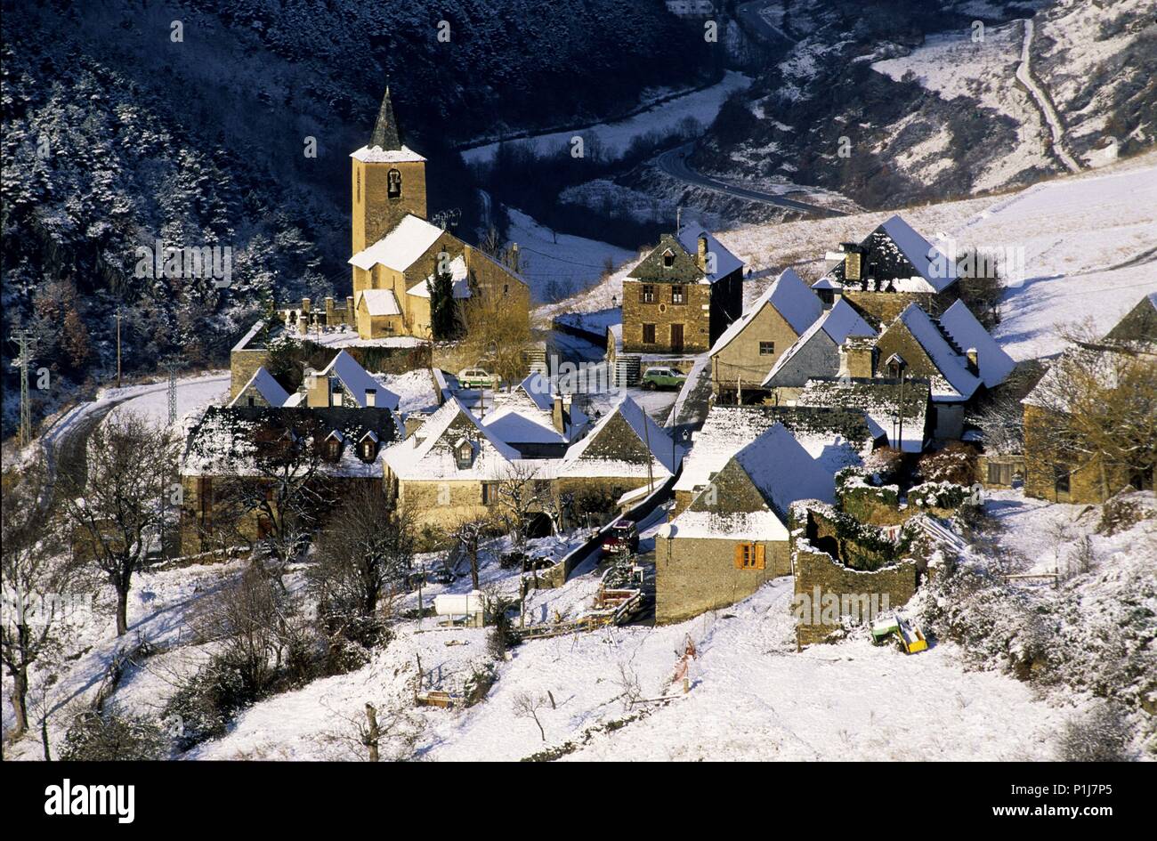 Vall D Aran Betlan Village And Winter Landscape Vall D Aran Valley Stock Photo Alamy