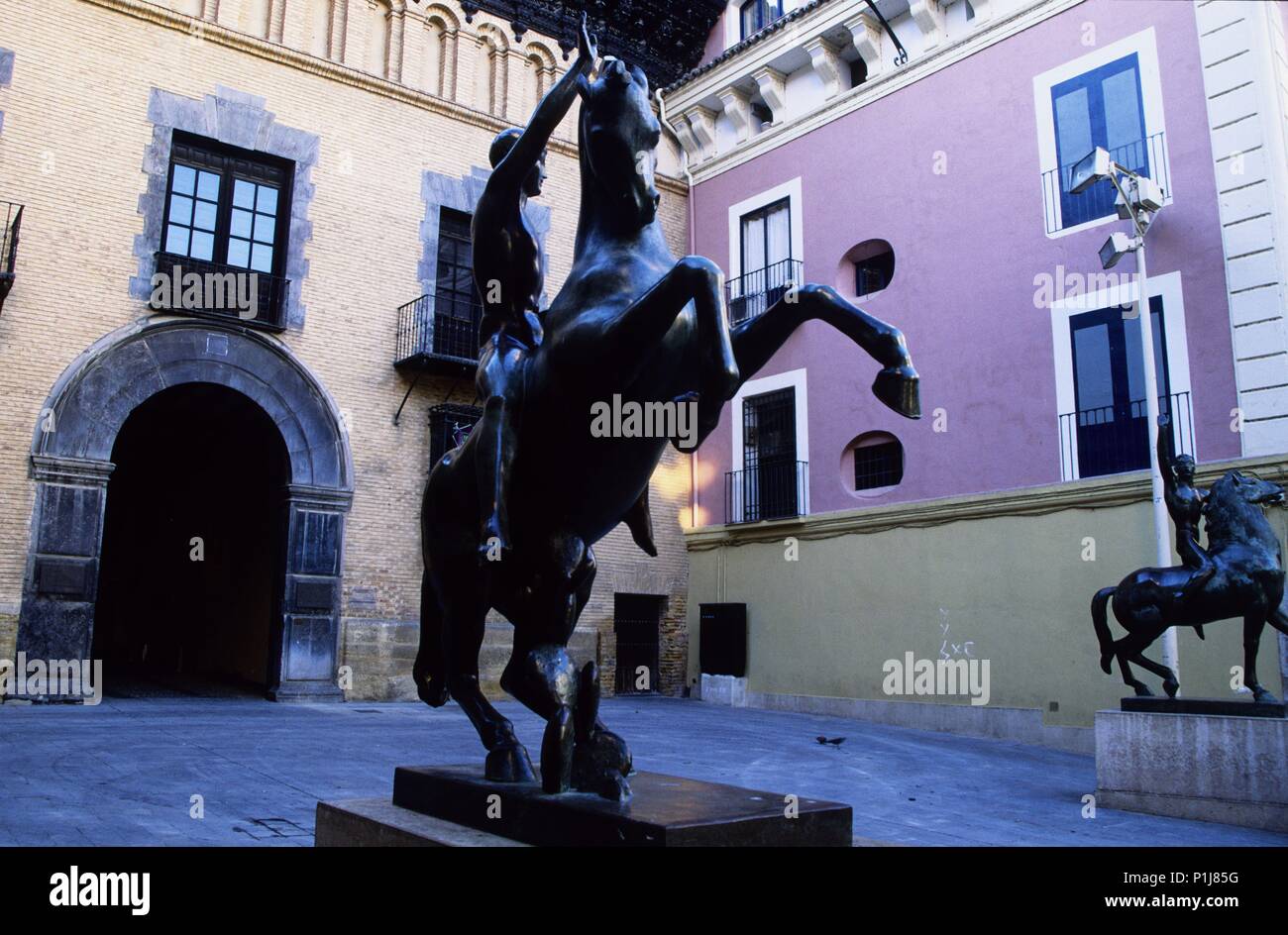 Zaragoza capital; museo y esculturas del artista Pablo Cargallo. Stock Photo
