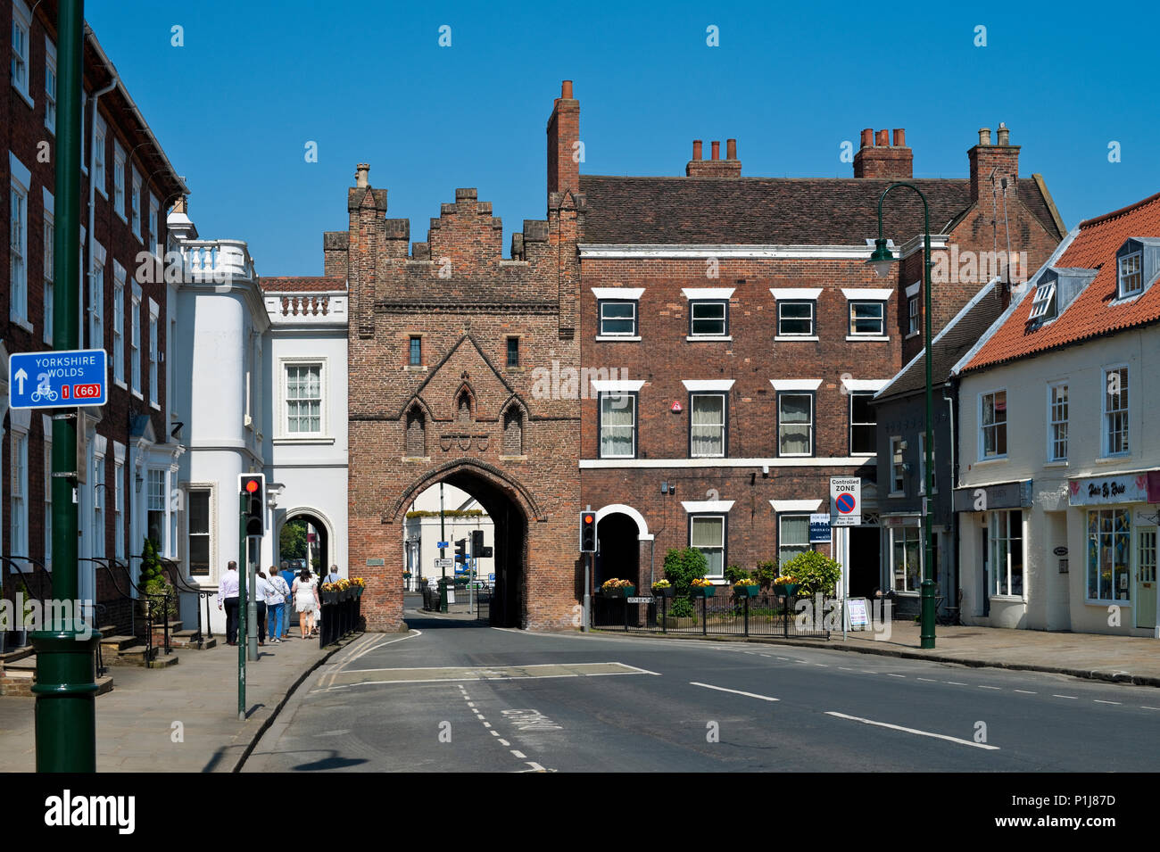 North Bar Within in spring Beverley town centre East Yorkshire England UK United Kingdom GB Great Britain Stock Photo