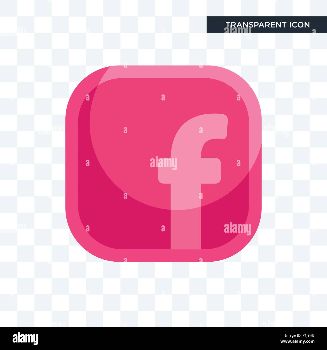 Pink Fb Vector Icon Isolated On Transparent Background Pink Fb Logo Concept Stock Vector Image Art Alamy