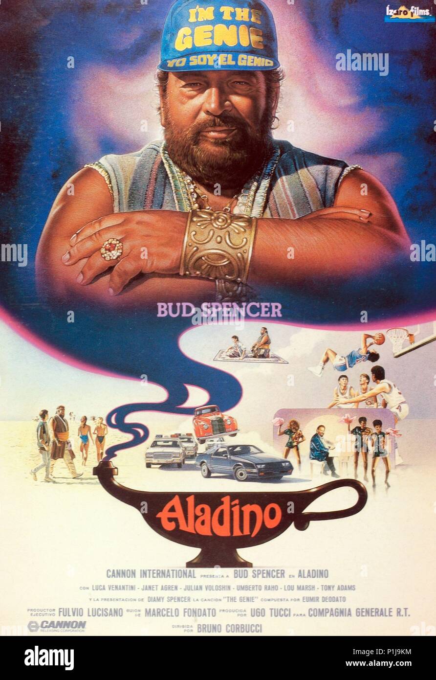 Original Film Title: SUPERFANTAGENIO.  English Title: ALADDIN.  Film Director: BRUNO CORBUCCI.  Year: 1986. Credit: ITALIAN INTERNATIONAL FILM / Album Stock Photo