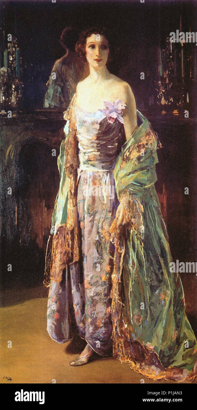 Lavery Sir John - the Green Coat Stock Photo - Alamy