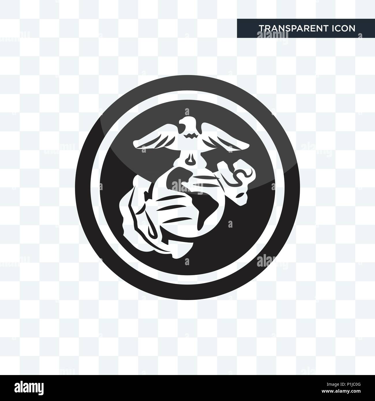 usmc vector icon isolated on transparent background, usmc logo ...