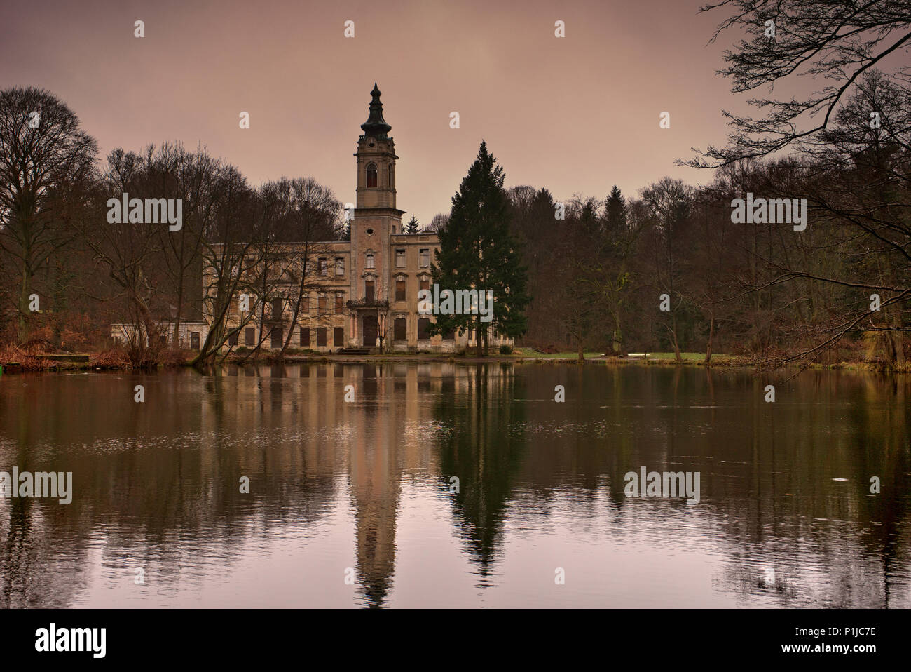 The ruin of Schloss Dammsmühle Stock Photo