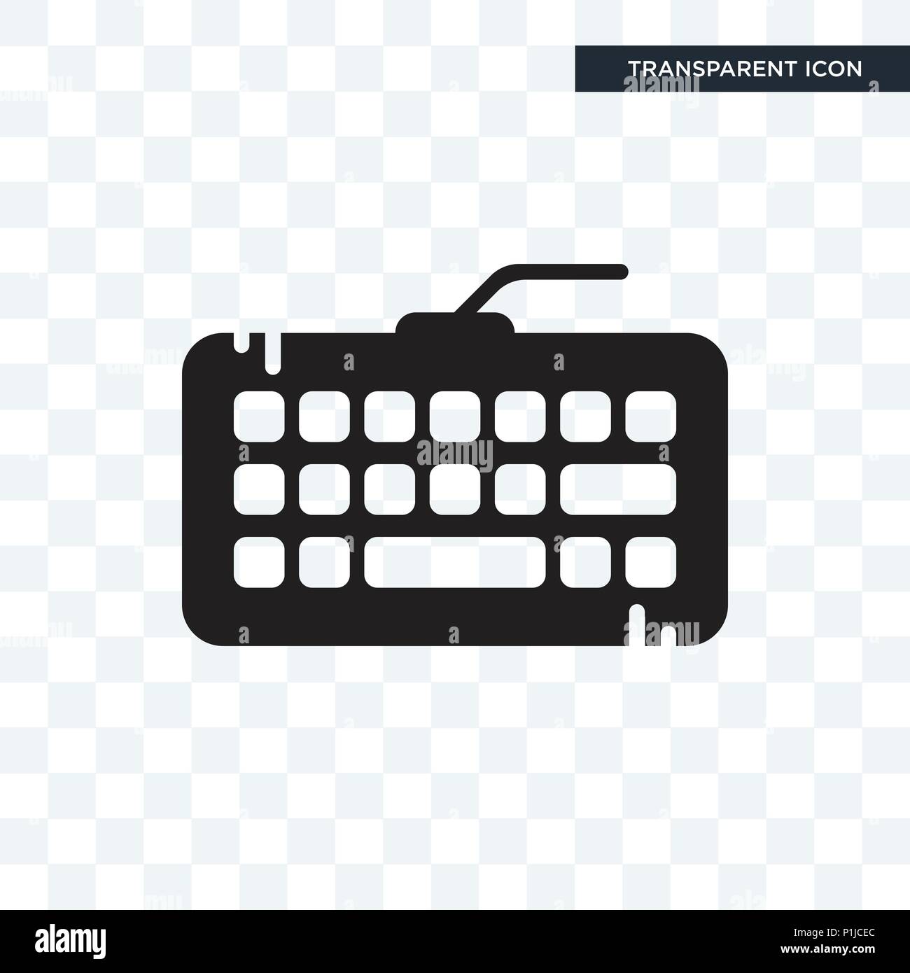 Keyboard vector icon isolated on transparent background, Keyboard logo