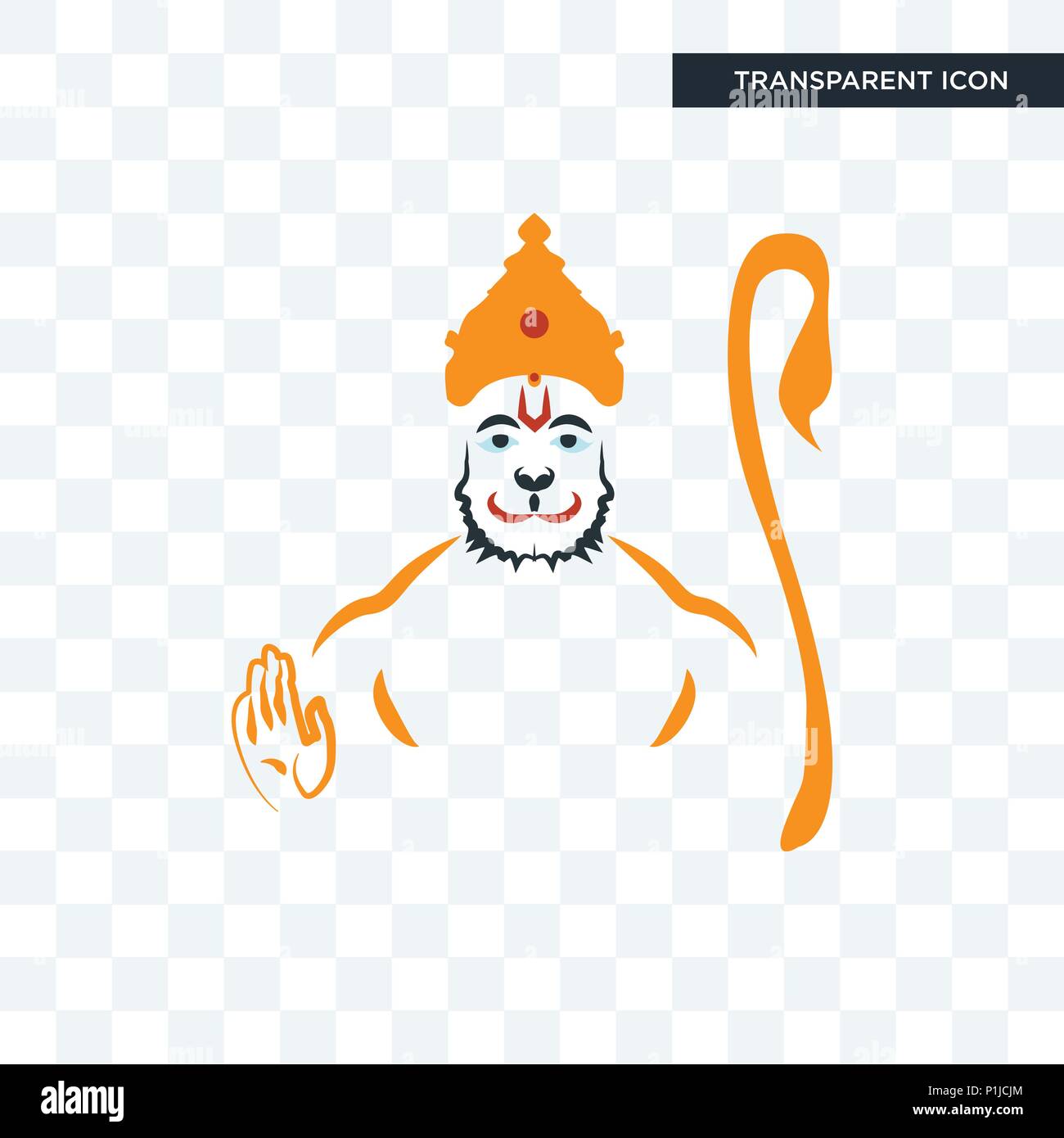 hanuman vector icon isolated on transparent background, hanuman logo  concept Stock Vector Image & Art - Alamy