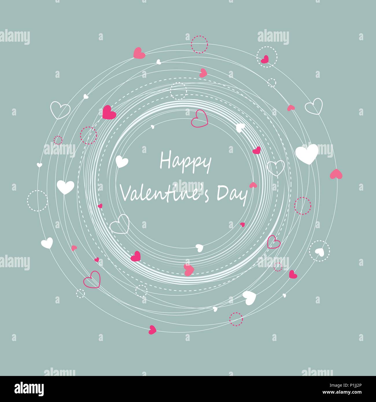 Happy valentines day modern Stock Vector Images - Alamy