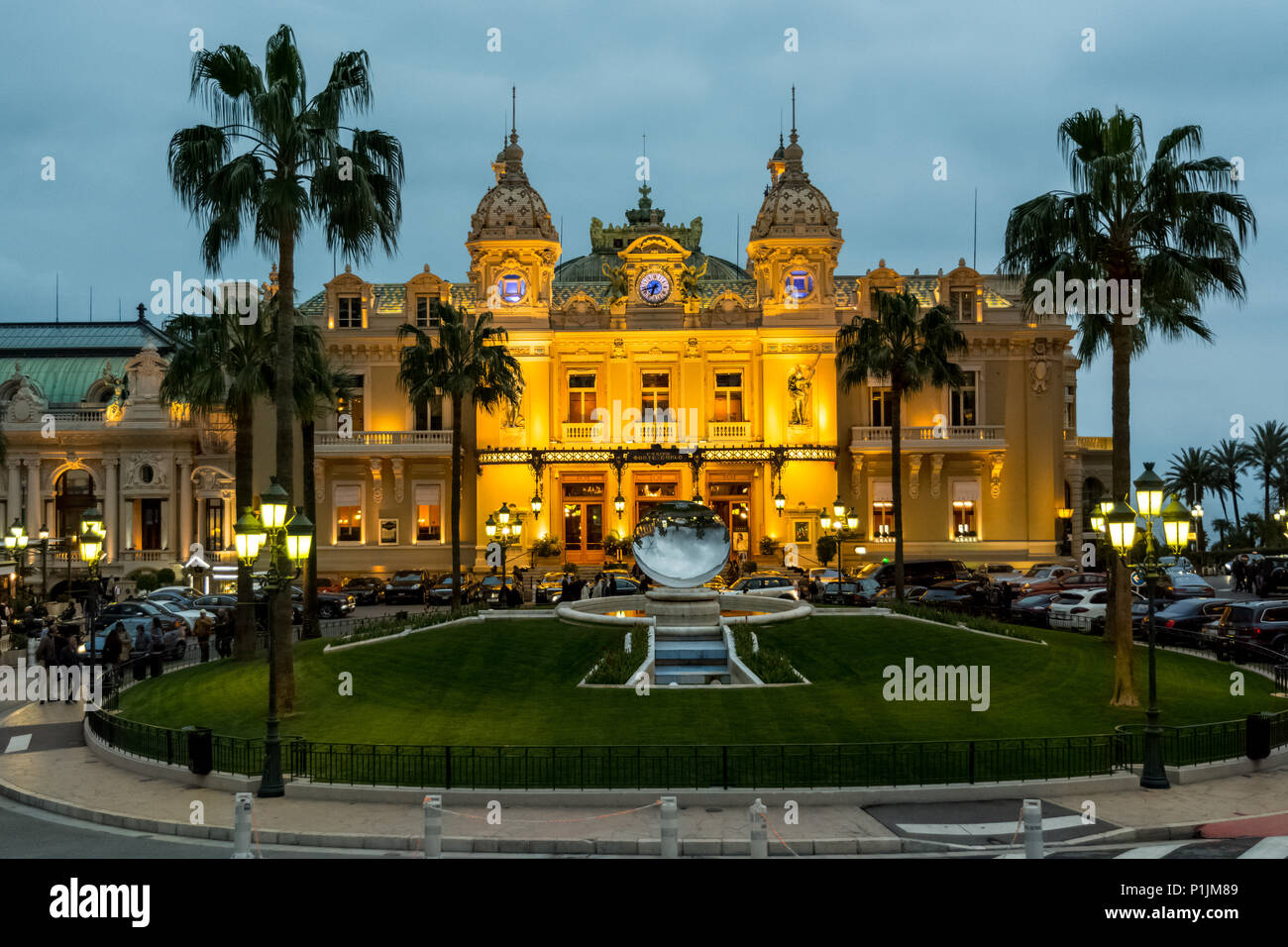 MONACO - MARCH 2016 - Casino in Monte Carlo, probably the most famous landmark in Monaco Stock Photo