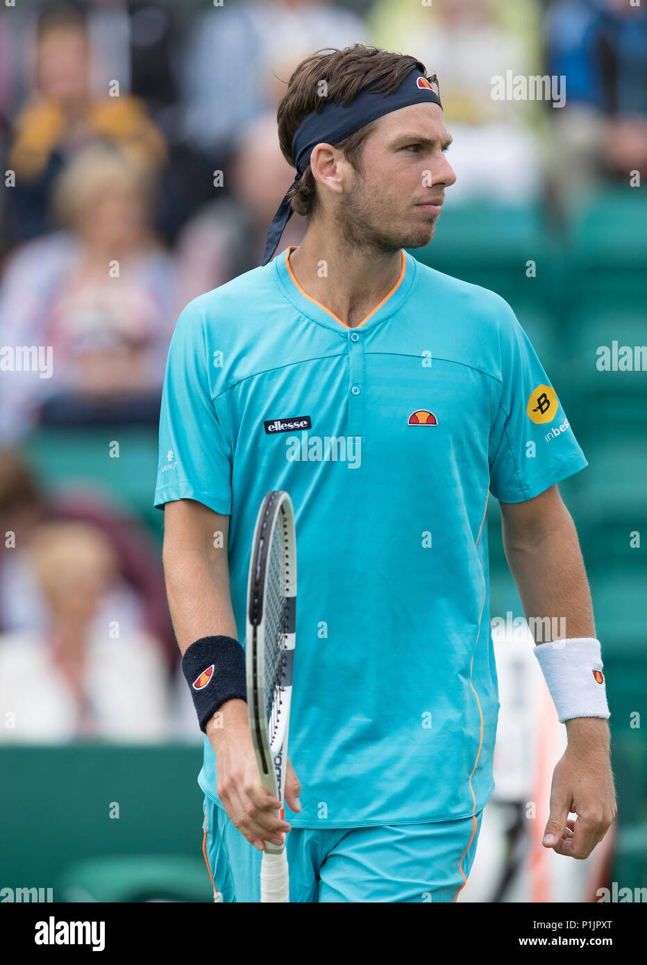 Cameron Norrie Tennis - Cameron Norrie v Tatsuma Ito - Nature Valley Open 2018 EDITORIAL ONLY Stock Photo