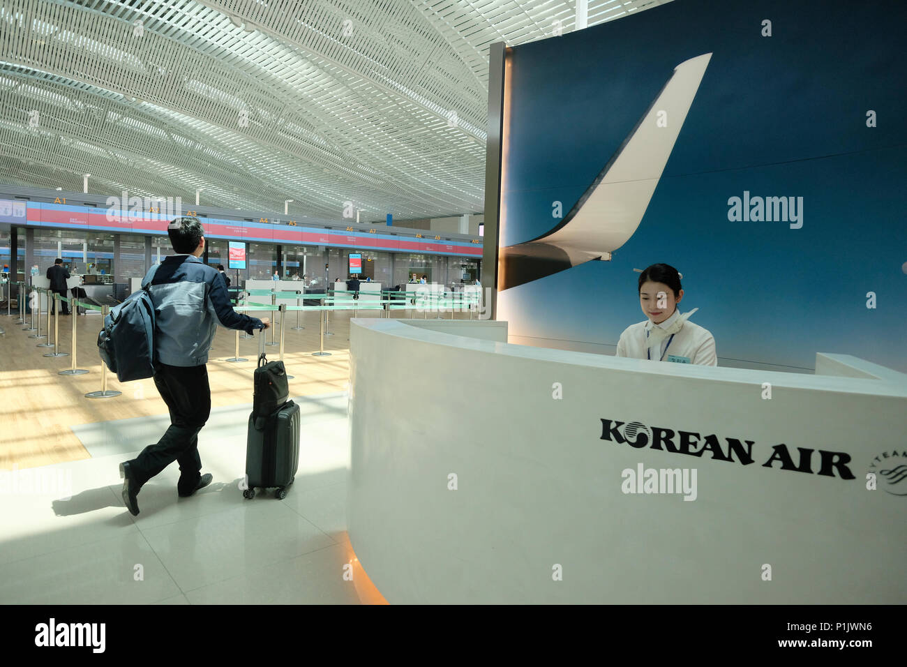 Korean Air conducts temperature checks for all flights departing