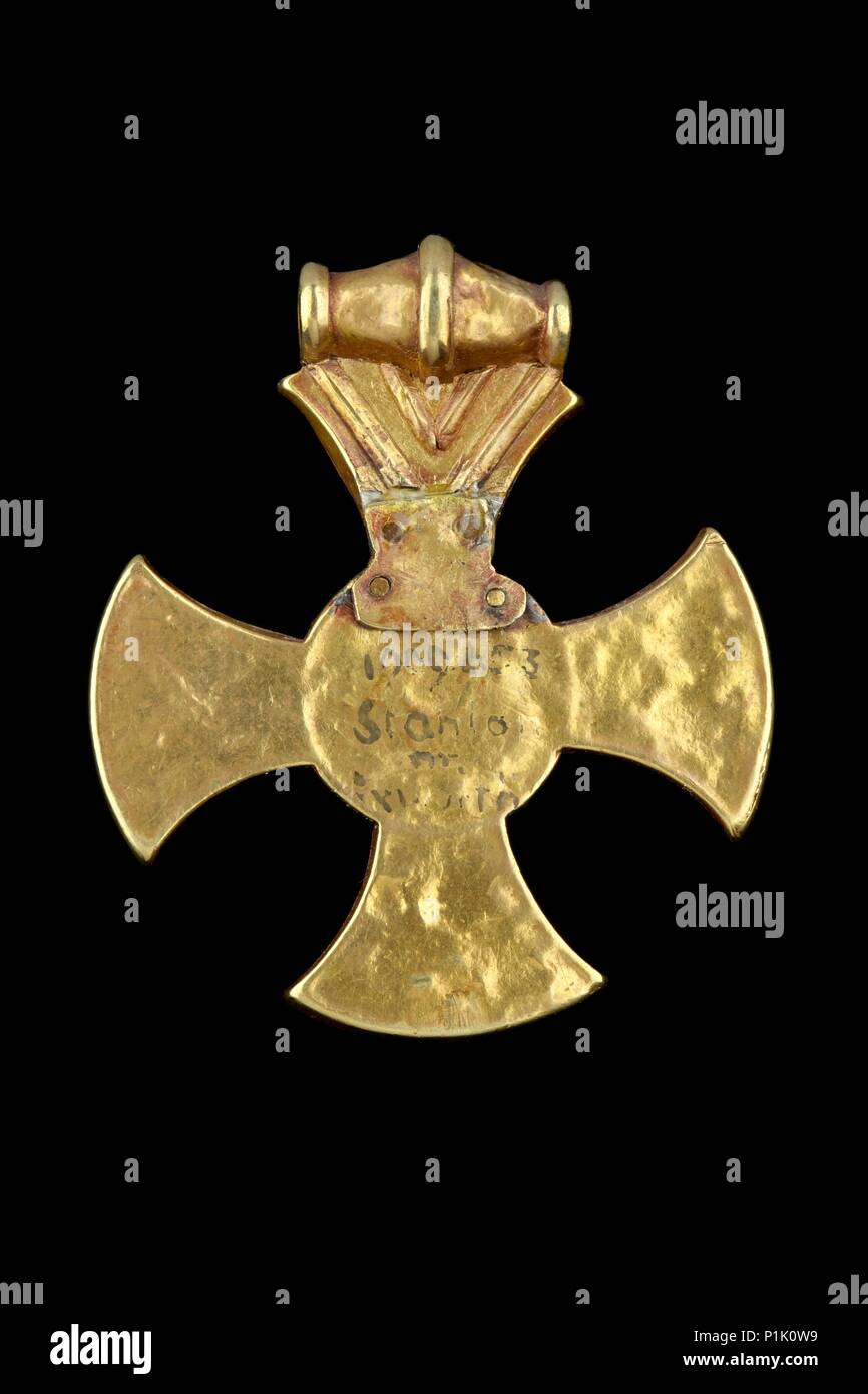 Pendant (Ixworth Cross), Anglo-Saxon Period, c7th century. Artist: Unknown. Stock Photo