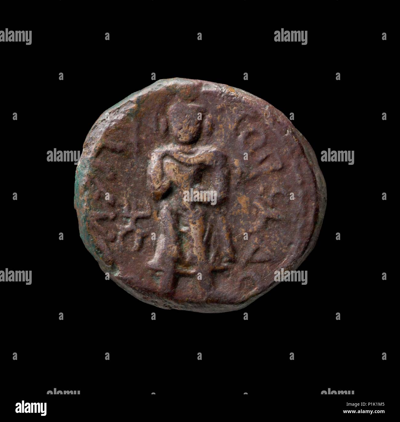 Kushan Coin, 127-155. Artist: Unknown. Stock Photo